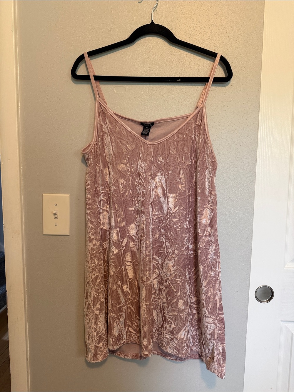 Rue21 Crushed Velvet Slip Mini Dress in Dusty Rose